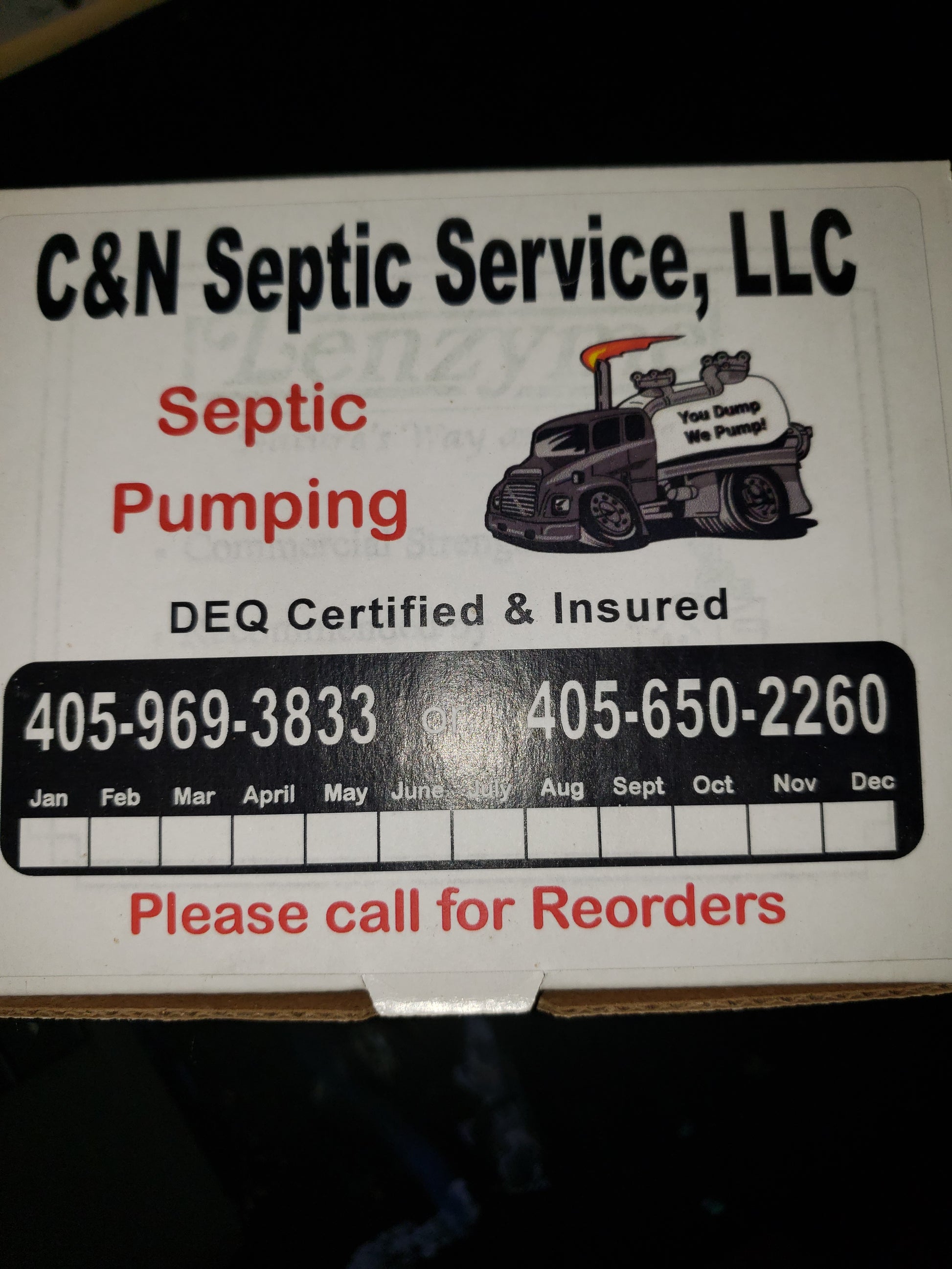 Lenzyme Monthly Septic Treatment – C & N Septic Service
